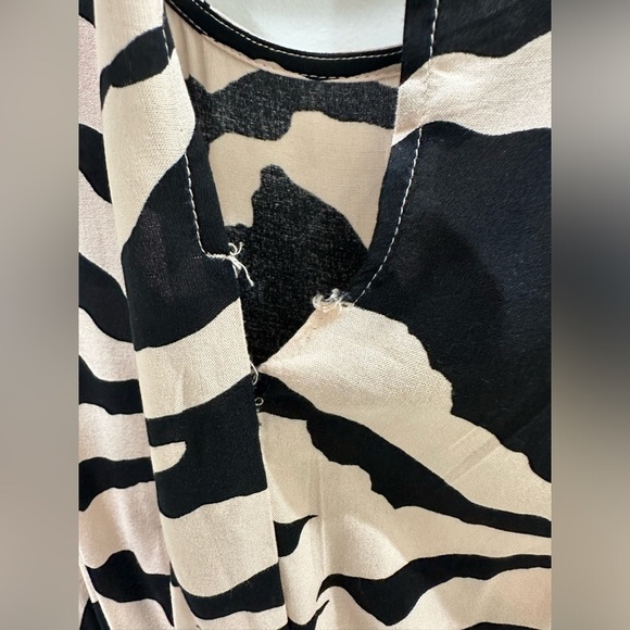 RIVER ISLAND Beige Animal Print Swing Midi Dress - Picture 11 of 13